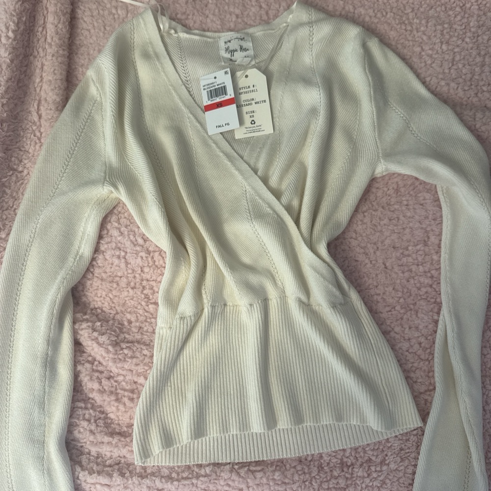 Free People Cream Sweater